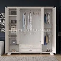 Шкаф 4-створчатый Тиффани 4D2S вудлайн кремовый