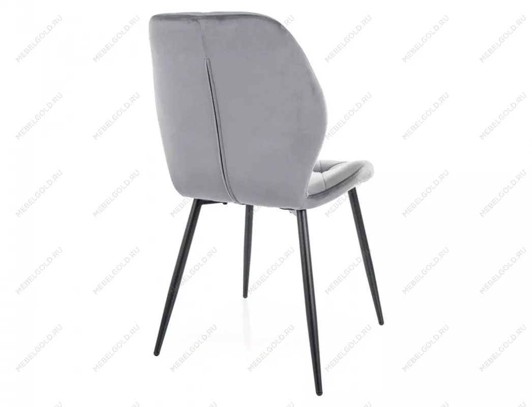 Стул кухонный Signal RICK Velvet Bluvel 14 (серый/черный) | изображение 2