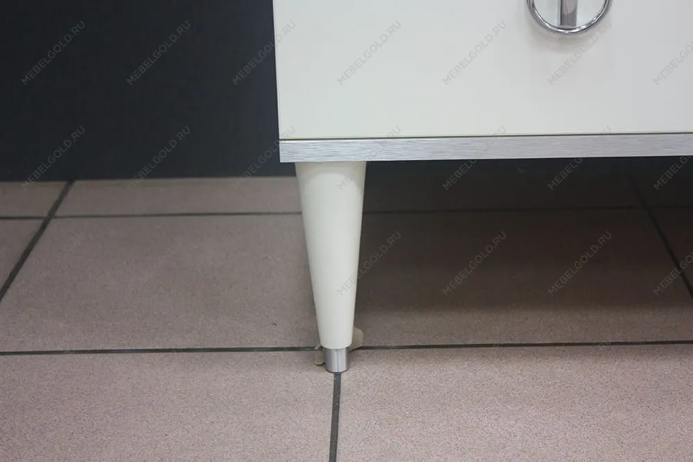 Лобня - Шкаф 3-х дв. (с зеркалом) для платья и белья Римини СОЛО (слоновая кость серебро) РМШ1/3 (s) | изображение 7