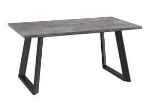 Стол раздвижной Napoli Lux-160 (Дымчатая керамика/Чёрный) 160 (205)х90