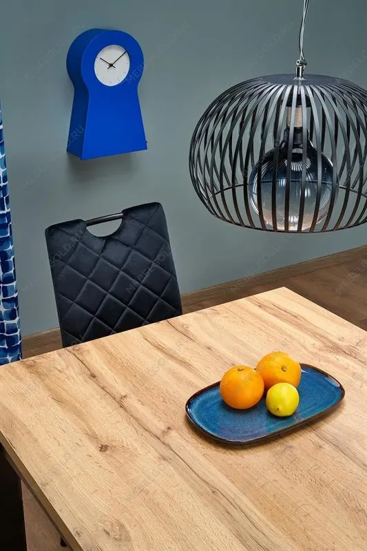 Стол обеденный Halmar QUBIK 80 (дуб артизан/черный) | изображение 6