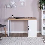 ИНГАР 2/ДВ/T стол письменный 140x75x55, дуб беленый/белый | изображение 3