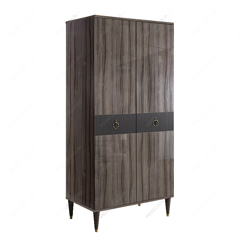 Шкаф-пенал Римини СОЛО (Орех империя/Золото) РМП-2(s)