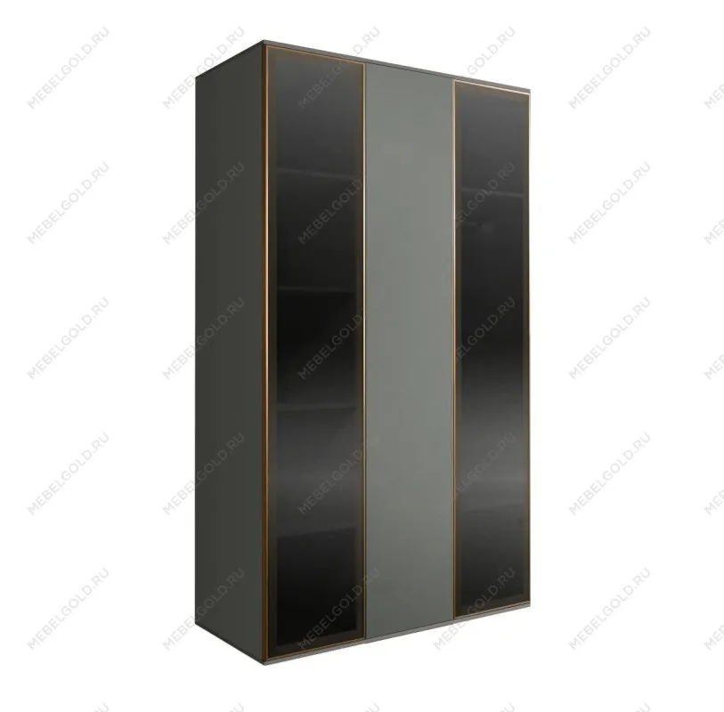 Шкаф 3-х дверный Bogemia Air (Серый/Золото) БМШ2/3(2)