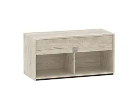 Тумба 900 ПМ-6 низкая, Мале (900*384*444) Дуб галифакс белый, 50505