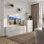 Комод Варма, 4 ящика, горизонтальный, 160х54х40 см, эмаль белая | изображение 5