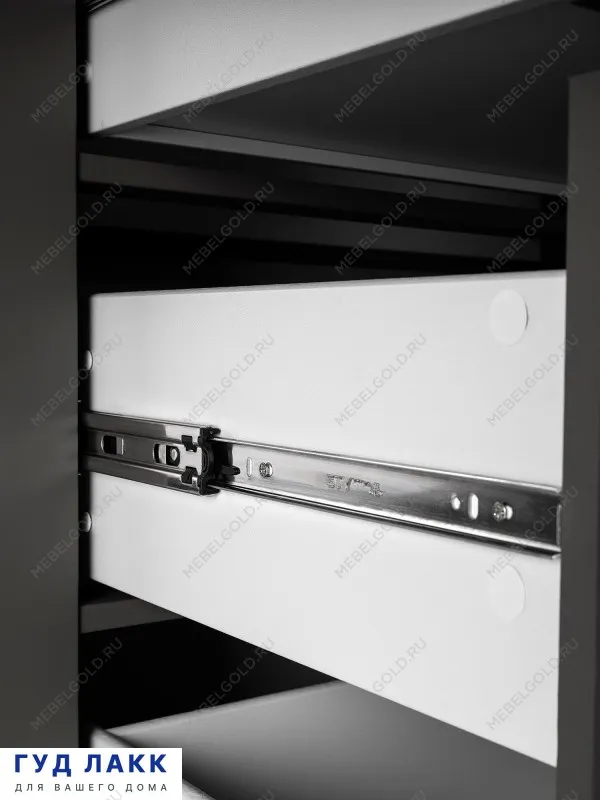 Комод Сага, 3 ящика, 92х100х51 см, серый | изображение 9