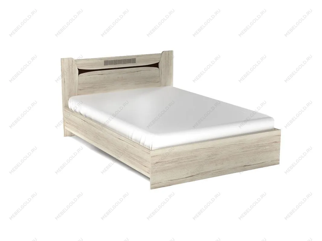 Кровать (каркас) 1400, Мале (1458*2069*905) Дуб галифакс белый, 11206