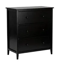 Комод Хитроу (3 ящ) (черный)