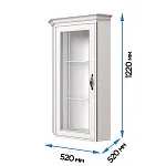 Лобня - Шкаф с витриной Тиффани 1VU вудлайн кремовый | изображение 2