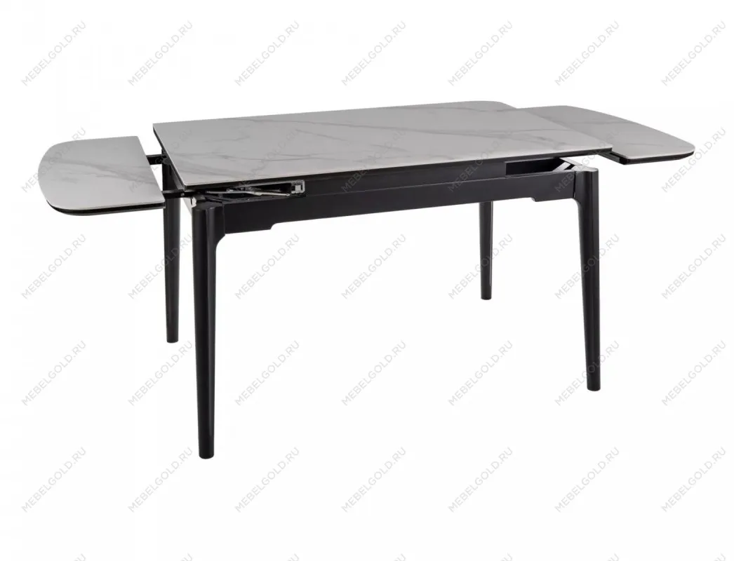 Стол обеденный Signal SENTO 120 (белый лак/черный) | изображение 2