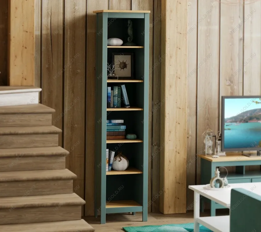 САГА стеллаж 50 темно-бирюзовый/ясень - Выставка м. Марьина роща | изображение 4