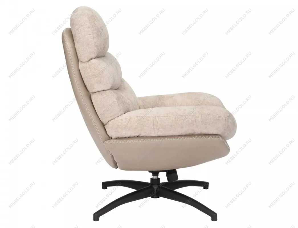 Кресло SIGNAL GISELLE (бежевый/бежевый/черный мат) | изображение 2