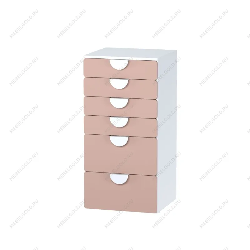 Комод Пикси, 6 ящиков 60x57x120, мечтательный пион
