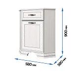 Лобня - Тумба Тиффани 1D1SU угловая вудлайн кремовый | изображение 2