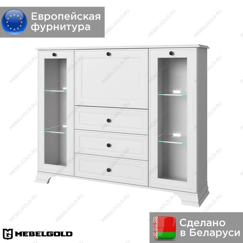 Тумба Тиффани 2V1D3S белый | изображение 1