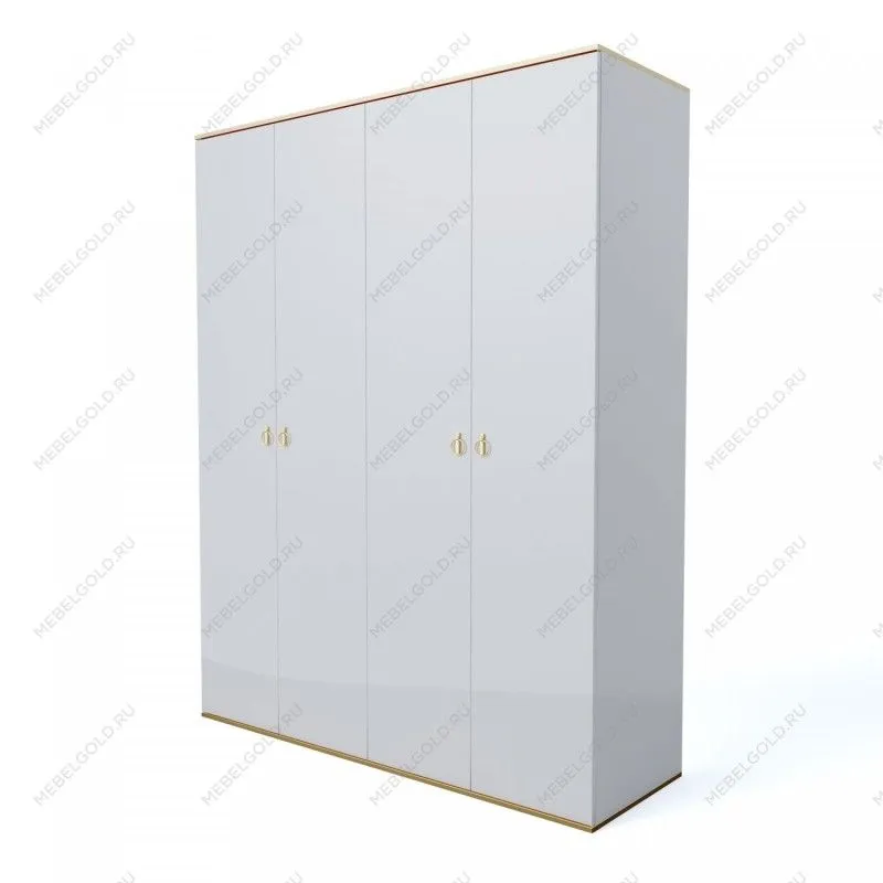 Шкаф 4-х дверный Римини (Белый/Золото) РМШ2/4