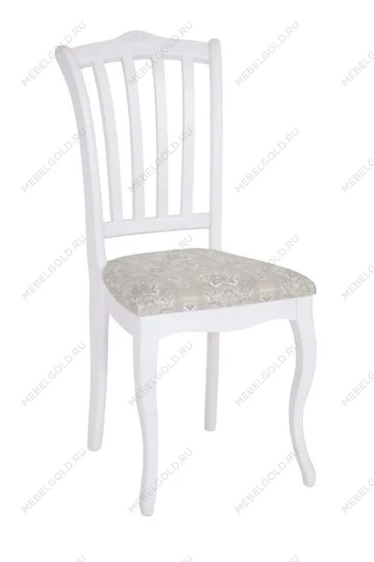 Стул Ланна (тон 304 белый/ткань Рио полоса 17)
