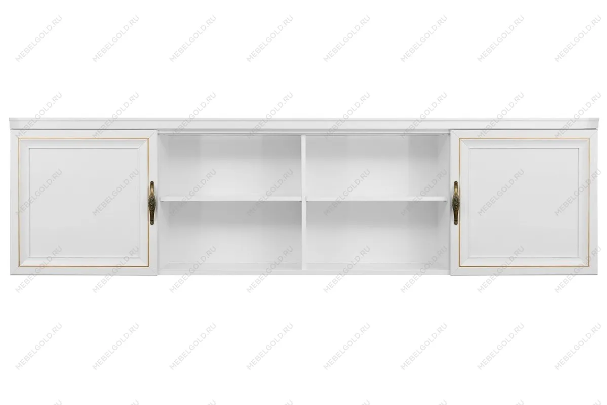 Секция навесная мост Натали белый глянец