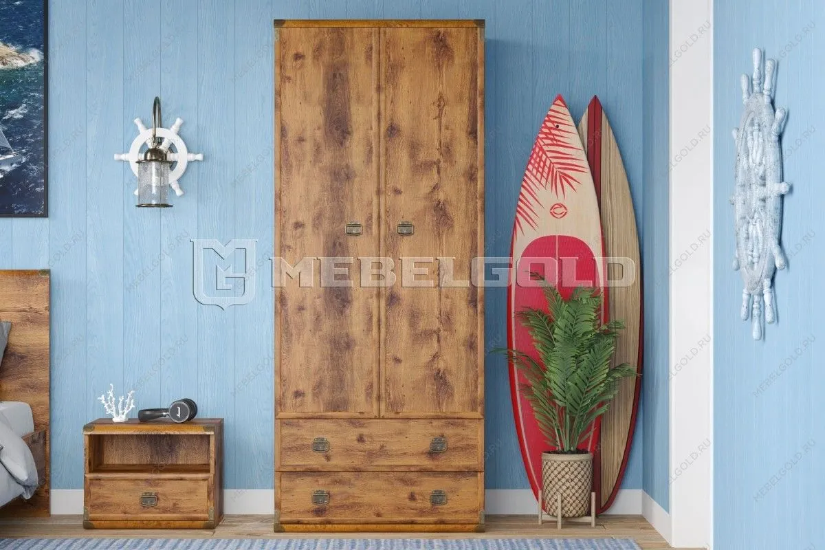 Шкаф со штангой Индиана JSZF2D2S дуб саттер | изображение 1