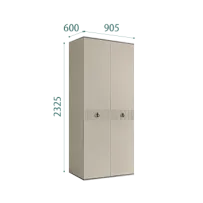 Шкаф 2-х дверный Римини СОЛО (Ваниль/Серебро) РМШ2/2(s)