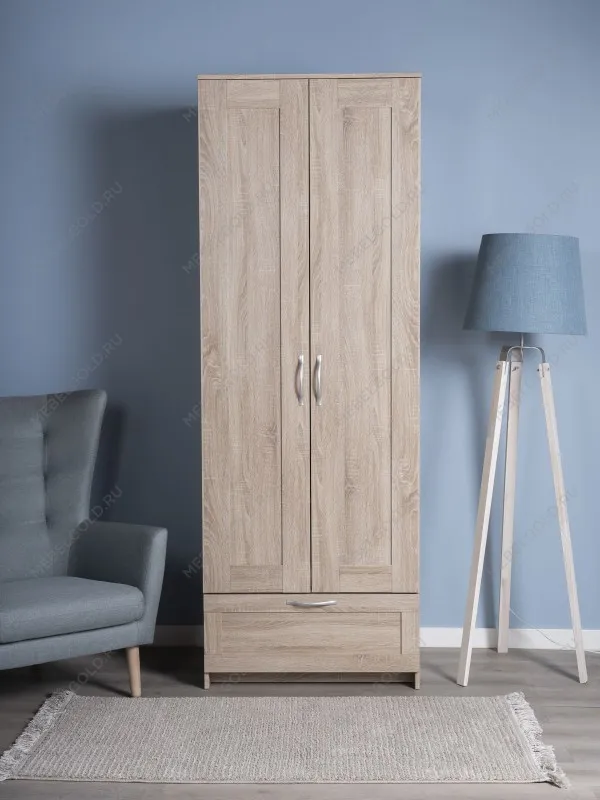 Шкаф Сириус, 2 двери и 1 ящик, 78х59х220 см, дуб сонома | изображение 9