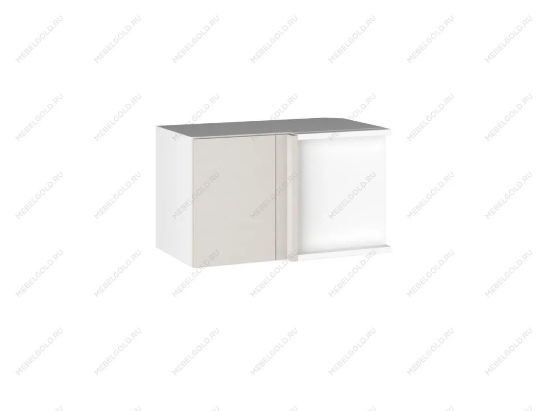 Шкаф АГУ-60 (360) левый, Виста (600*334*360) Экокожа Белый, 26314