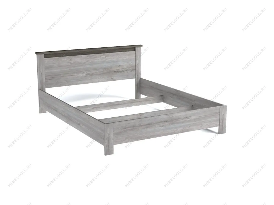 Кровать (каркас) 1600, Денвер (1668*2077*860) Риббек серый, 11707 | изображение 1