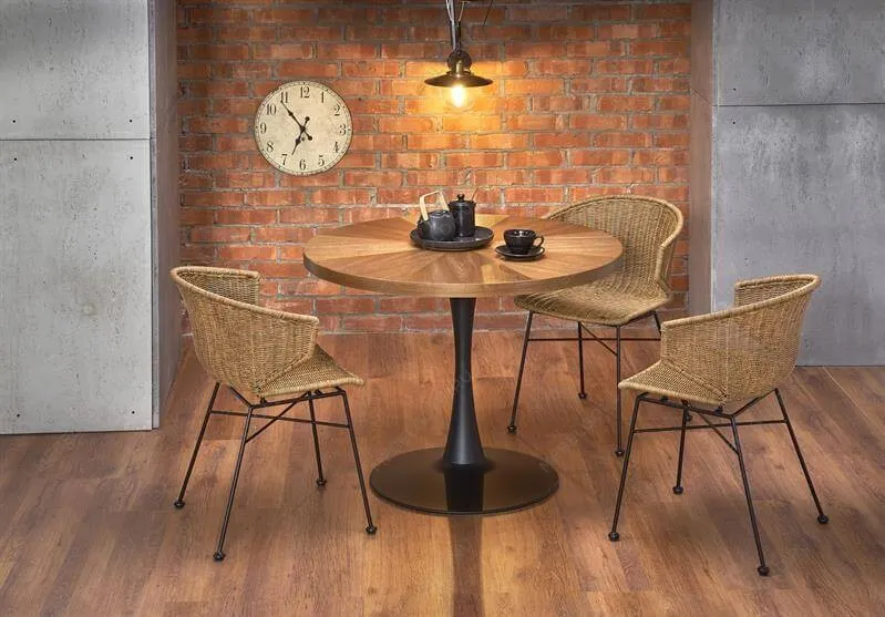 Стол обеденный Halmar CARMELO (орех/черный) | изображение 5