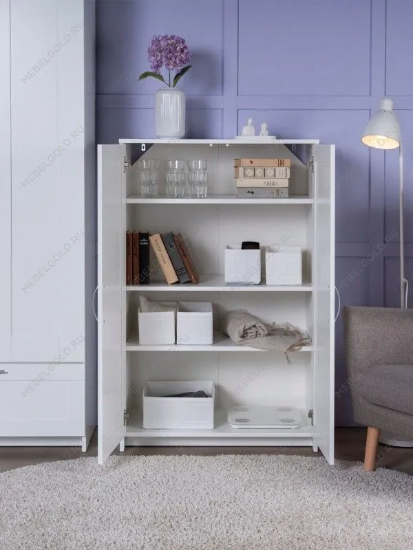 Тумба Сириус, 2 двери, 78х41х124 см, белая | изображение 2