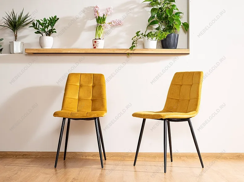 Стул кухонный Signal MILA VELVET (карри/черный) | изображение 4