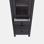 САГА шкаф с витриной 50 МОРУ серый | изображение 5