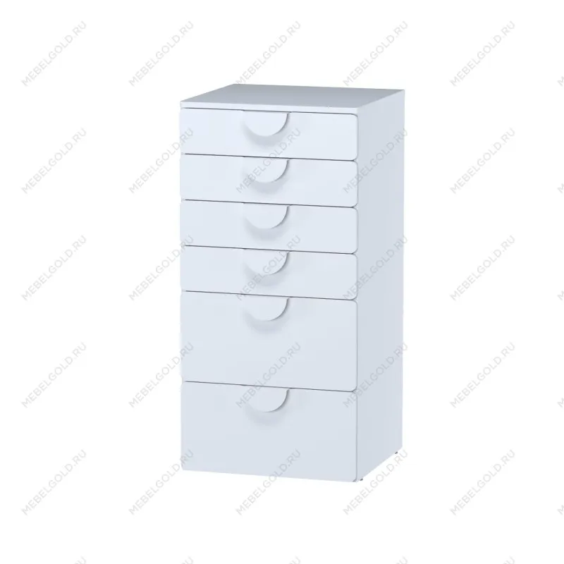 Комод Пикси, 6 ящиков 60x57x120, робкий подснежник