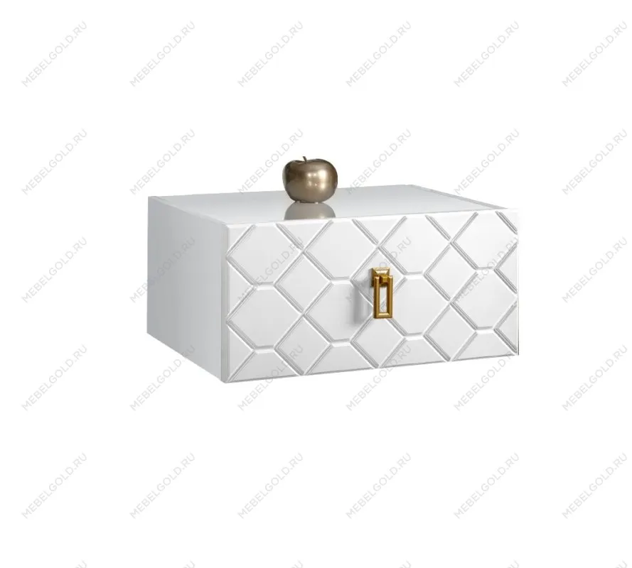 Тумба прикроватная Bogemia Fly Farfalle (Белый) (Lakobel/Золото) БМТП-1