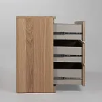 Комод Варма, 6 ящиков, горизонтальный, 160х78х40 см, шпон натурального дерева, дуб беленый | изображение 19