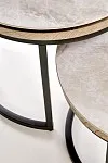 Комплект Halmar ITAKA (2 стола журнальных) (серый мрамор/графит) | изображение 5