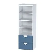 Стеллаж Пикси, с двумя выдвижными ящиками 60x57x180, озорной василек