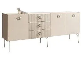 Комод 2.1м Bogemia Fillini (Слоновая кость) (Lakobel/Хром) БМКМ-5(Fi)