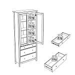 САГА шкаф с витриной 90 МОРУ белый | изображение 3