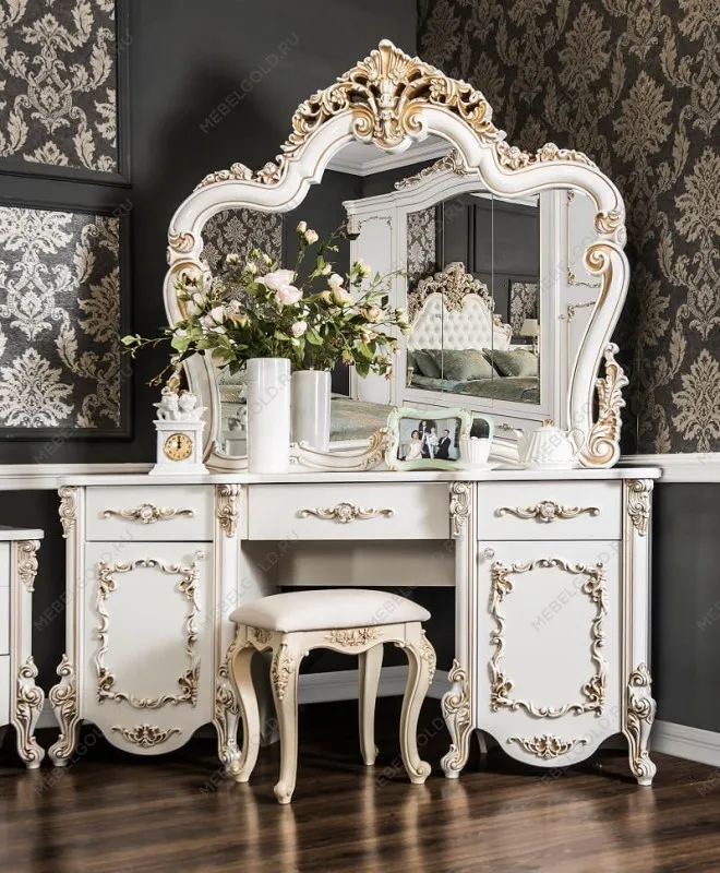 Зеркало Флоренция белый глянец (спальня) | изображение 1