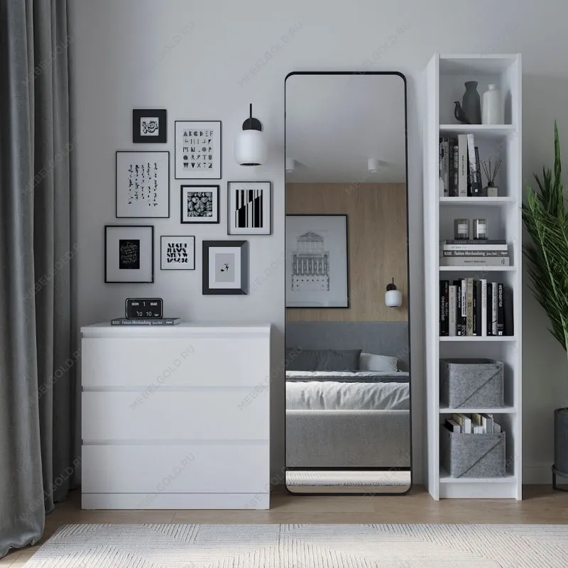 Стеллаж Варма, 6 полок, 38х198х28 см, белый | изображение 3