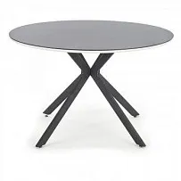 Стол обеденный Halmar AVELAR (черный/белый)