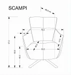 Кресло Halmar SCAMPI (капучино) | изображение 12