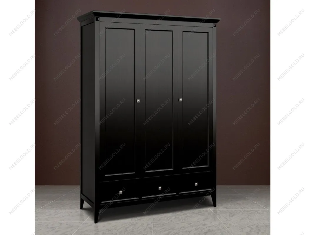 Шкаф трехстворчатый Manhattan (Черный) | изображение 3