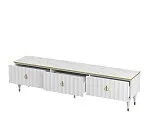 Тумба Лоренсо МН-043-07(1) Мрамор Каррара/Брашированное золото | изображение 1