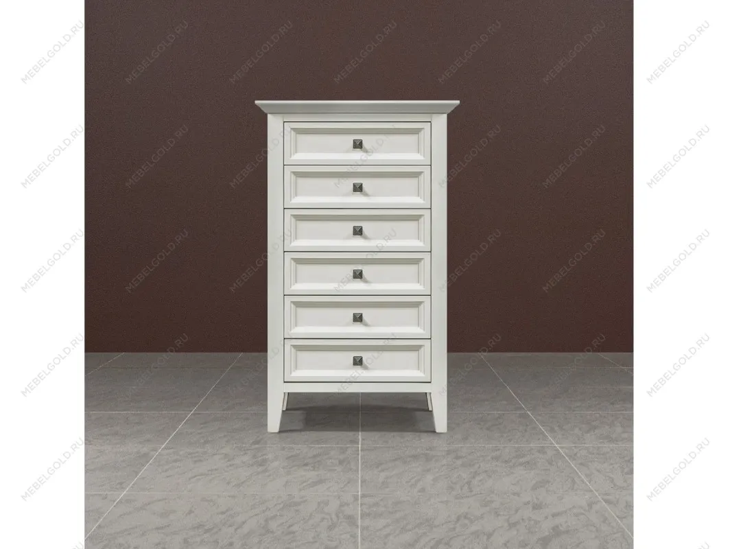 Комод высокий 6 ящиков Manhattan (Молочный) | изображение 1