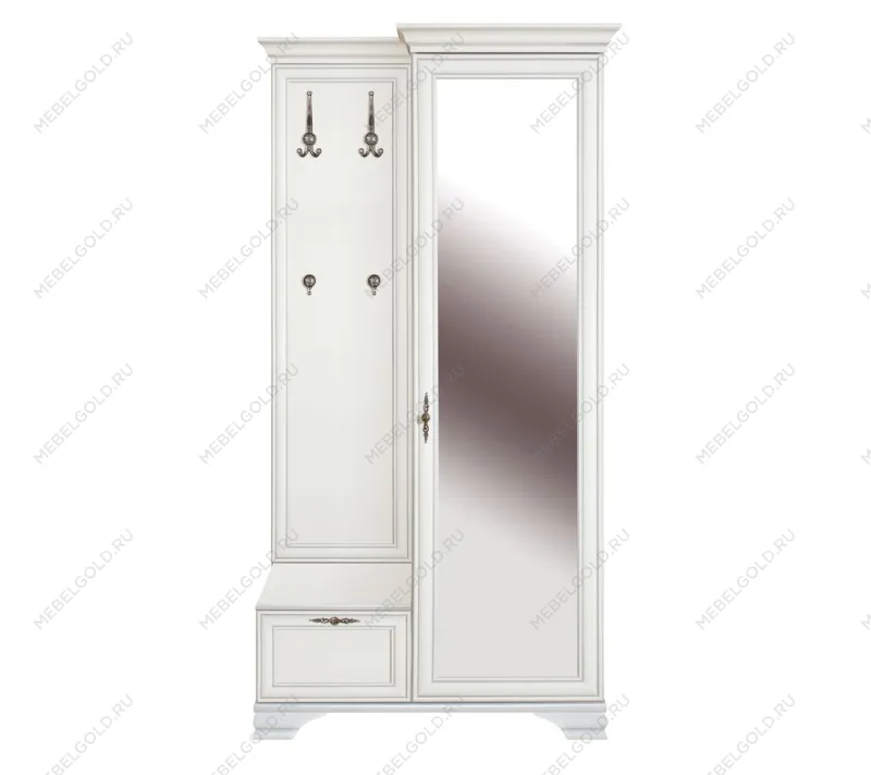 Шкаф с вешалкой Кентаки PPK1D1K/P белый