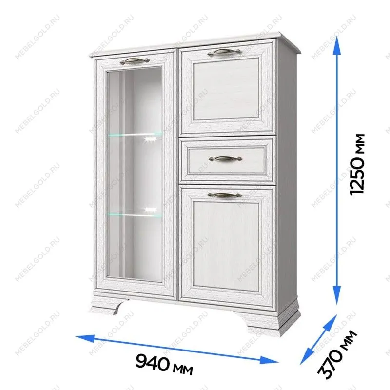 Тумба Тиффани 1V2D1S вудлайн кремовый | изображение 2