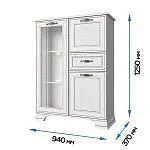 Тумба Тиффани 1V2D1S вудлайн кремовый | изображение 2