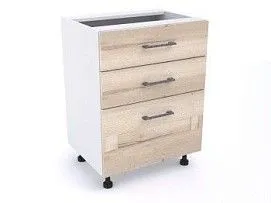 Стол с ящиками СЯ-60, Дублин (600*470*820) Дуб галифакс белый, 21617